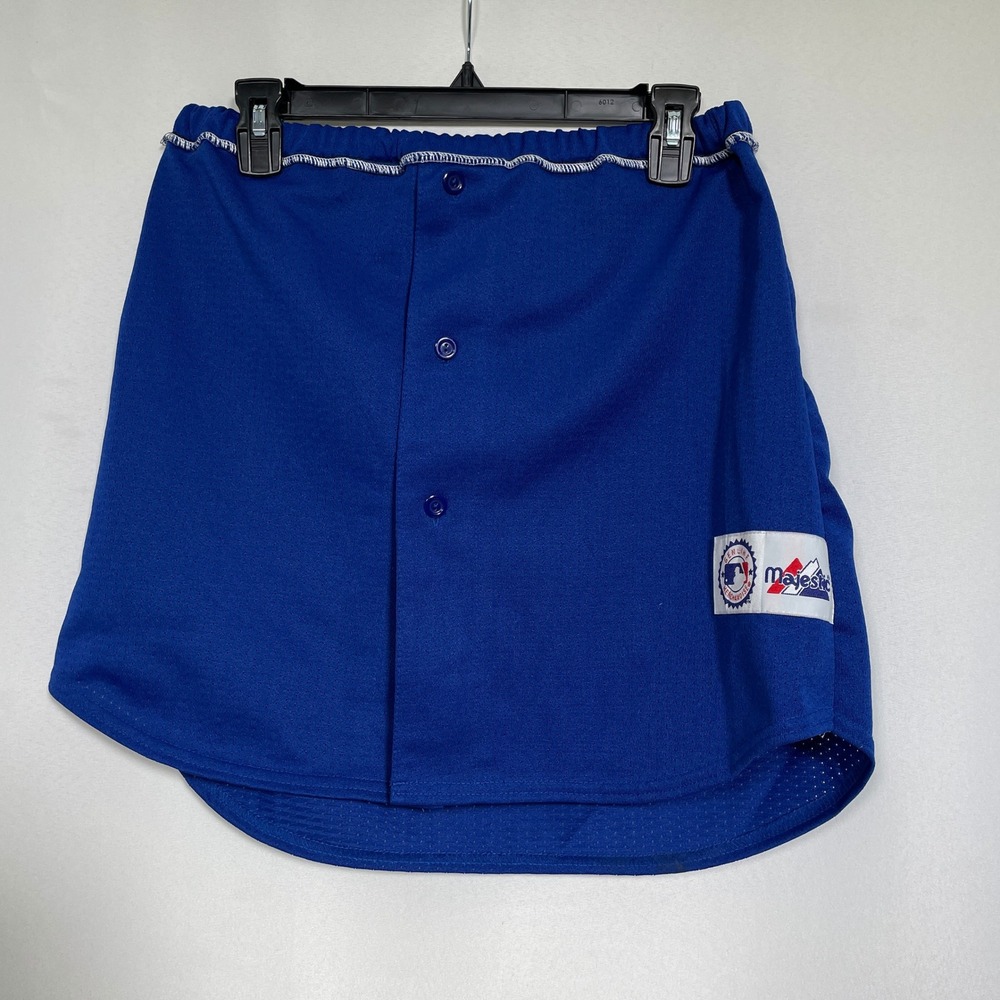 Majestic MLB Baseball Royal Blue Mesh Skirt Dodgers Colors Women's MEDIUM